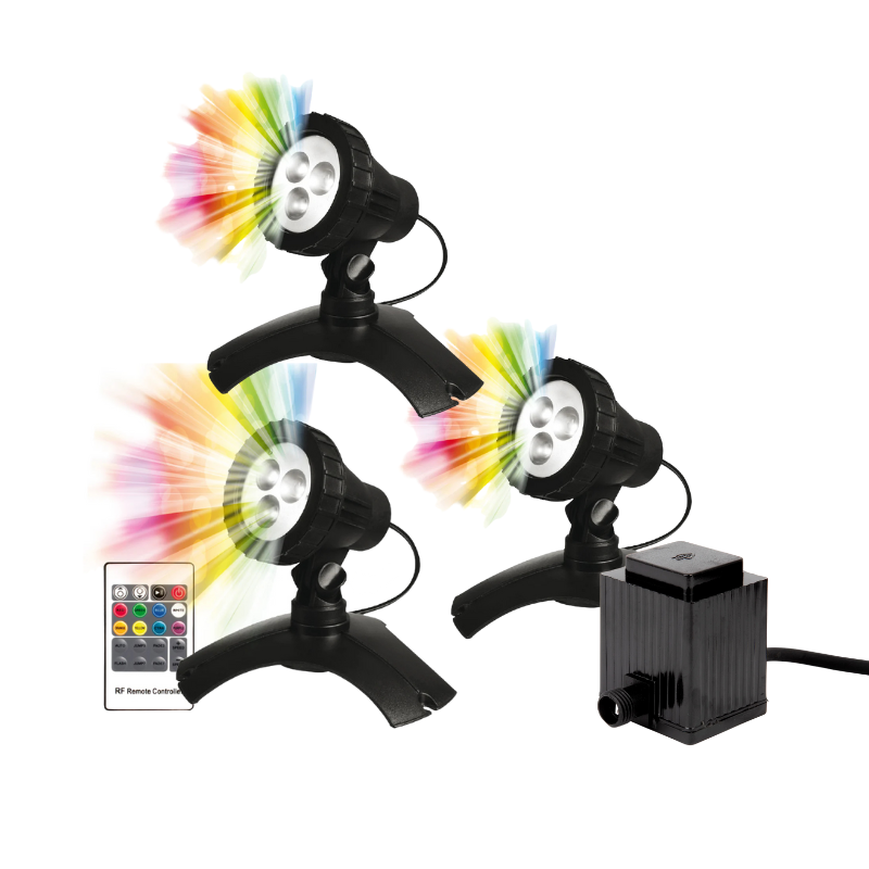 Pondmax 3 LED Multi-Colour Light with Remote