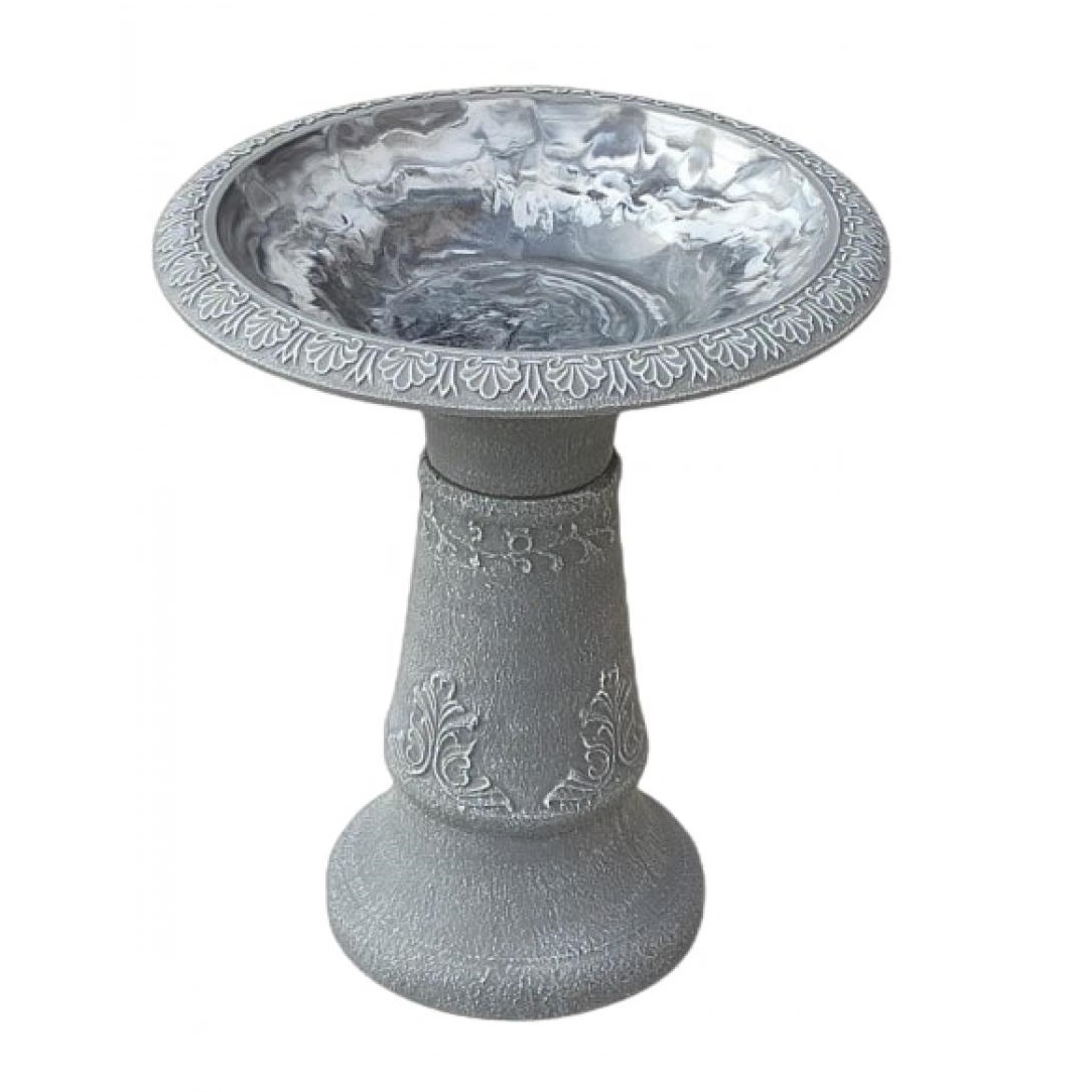 Bird Bath Grey Ornate