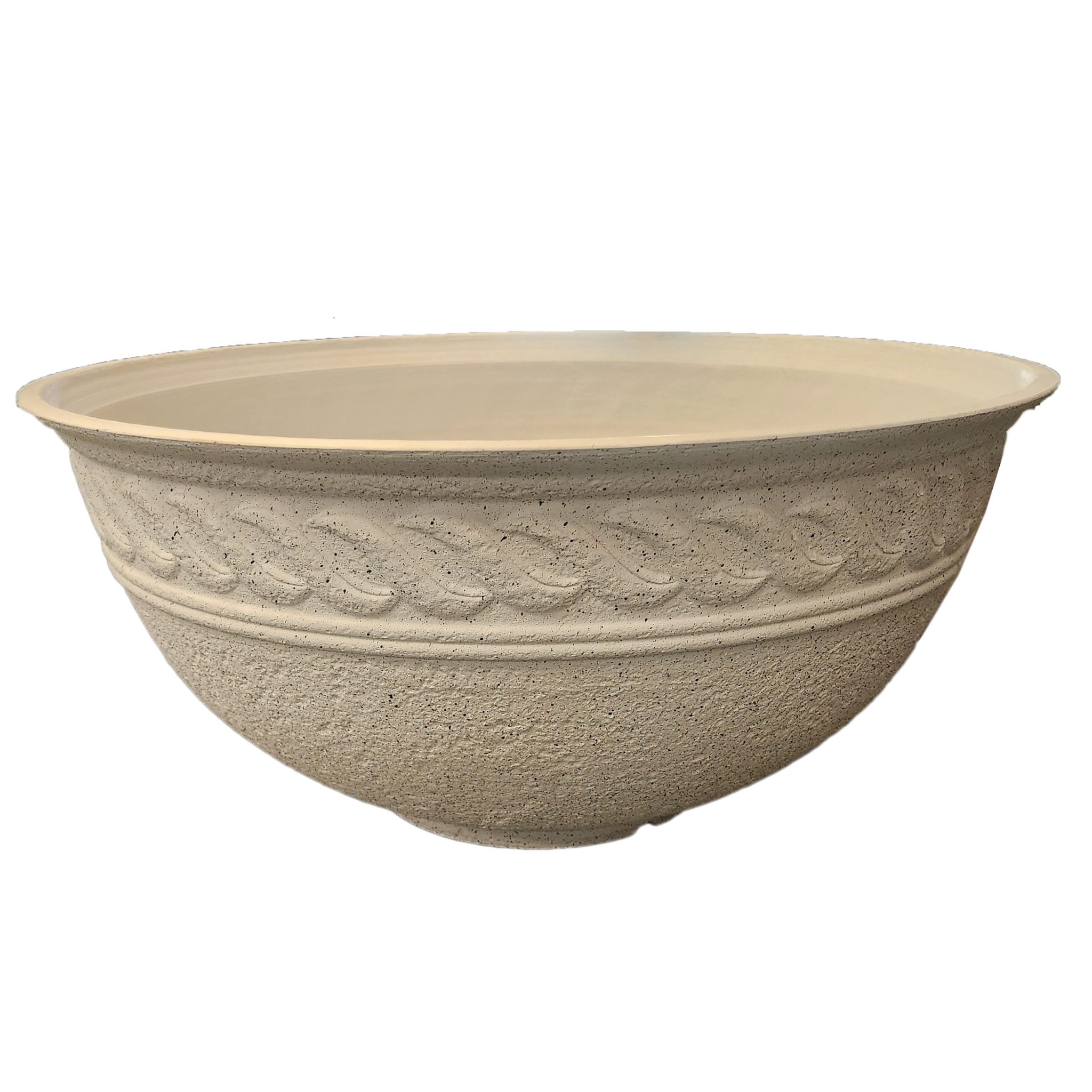 White Terrazzo Look Planter Bowl Large