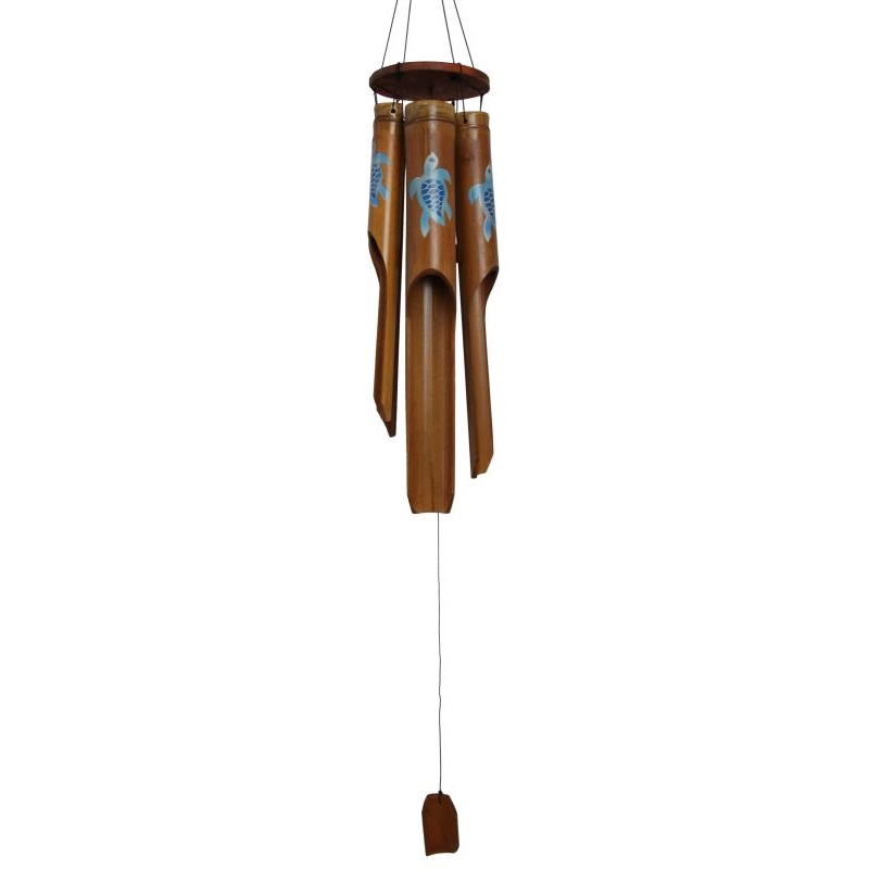 Bamboo Wind Chime w/Turtle Decal