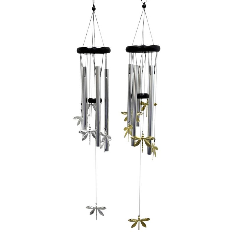 Dragonfly Silver or Gold Wind Chime