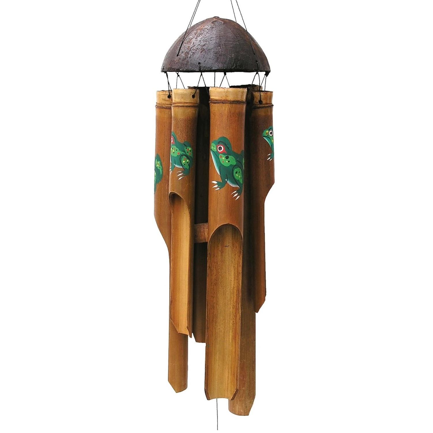 Bamboo Wind Chime w/Frog Print