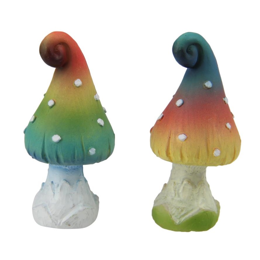 Fairy Garden Rainbow Mushroom Mini