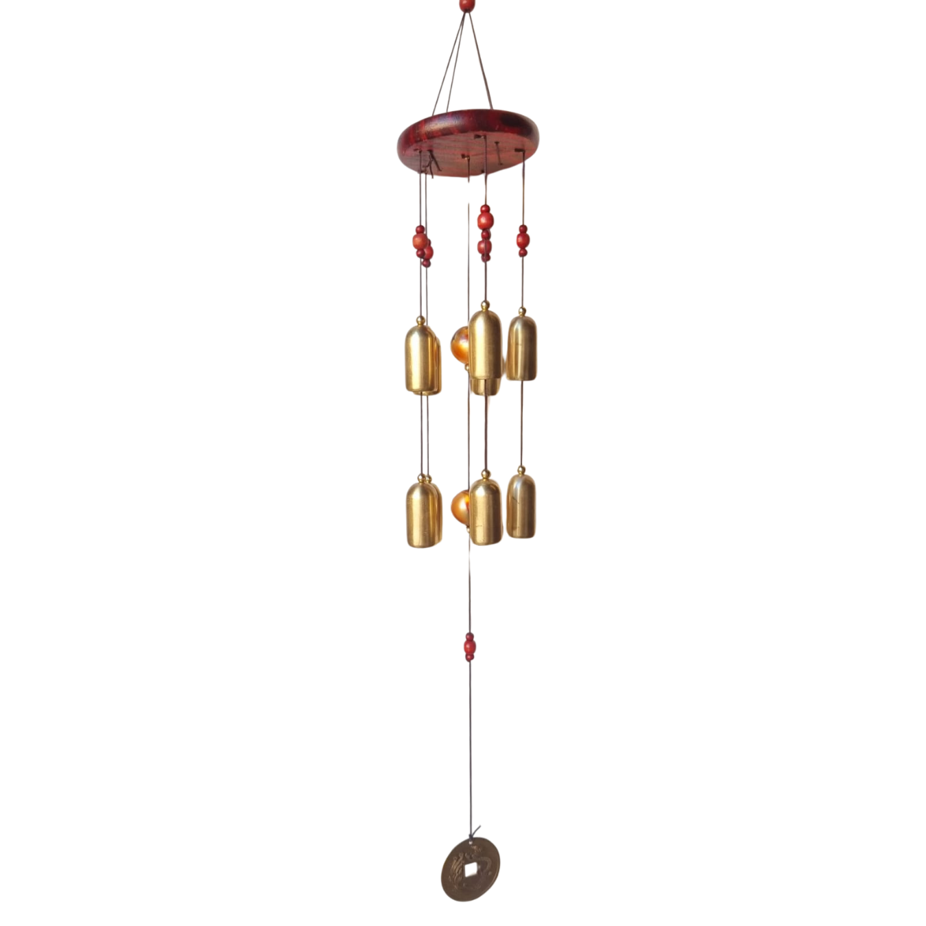 Chinese Coin w/Bells Wind Chime