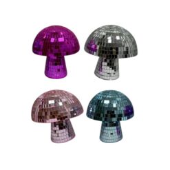 Mushroom with Mirrored Disco Ball Finish