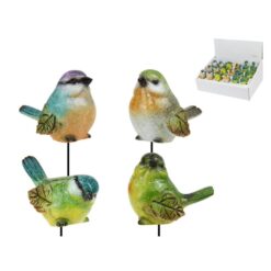 Marble Look Bird on Garden Stake