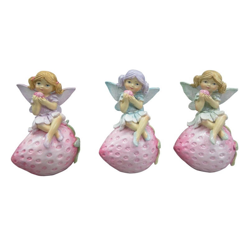 Sitting Fairy on Strawberry