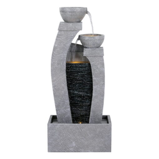 Solar 2-Tier Bowl w/Waterwall Water Feature - ONLINE ONLY!