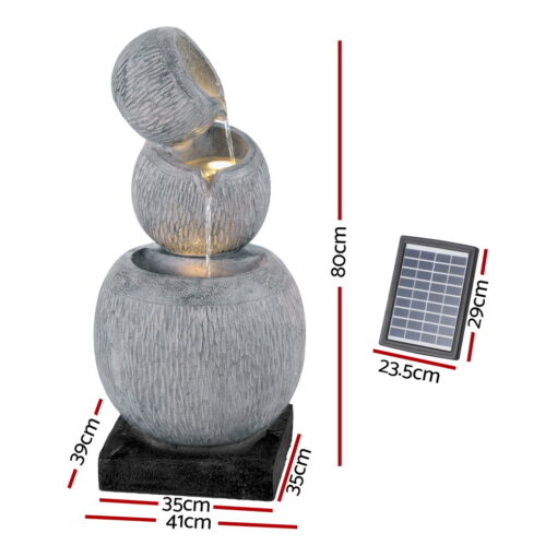 Solar Ball Grey Water Feature - ONLINE ONLY!