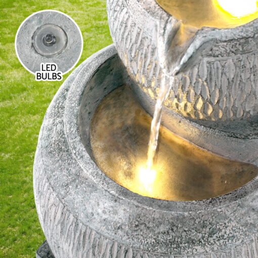 Solar Ball Grey Water Feature - ONLINE ONLY!