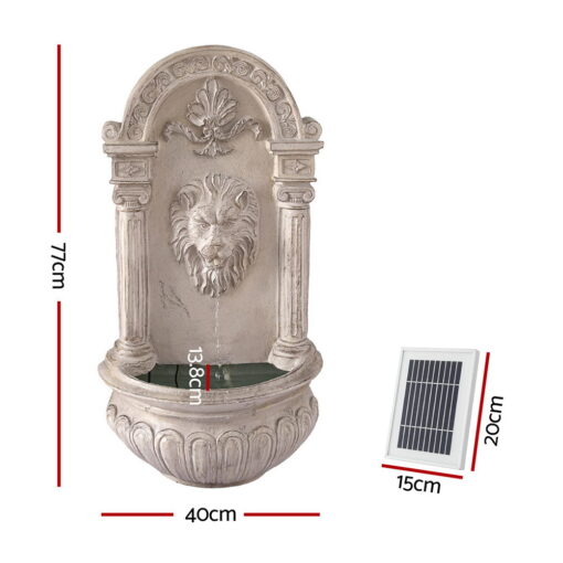 Solar Lion Water Feature - ONLINE ONLY!