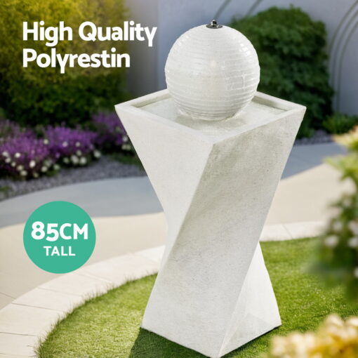 Solar Twist Column White Water Feature – ONLINE ONLY!