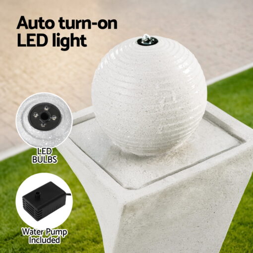 Solar Twist Column White Water Feature – ONLINE ONLY!