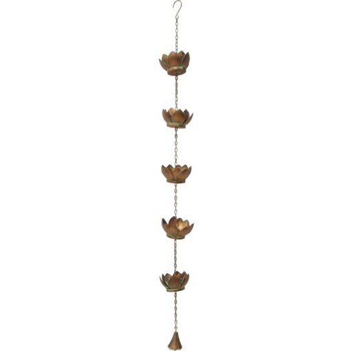 Cast Iron Lotus Flower Rain Chain