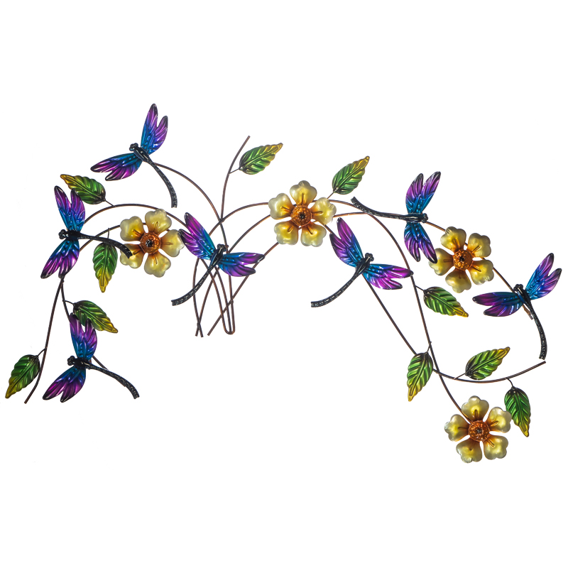 Dragonfly Bouquet Metal Wall Art