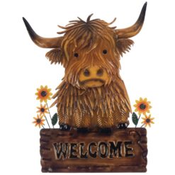 Highland Cow Welcome Wall Art