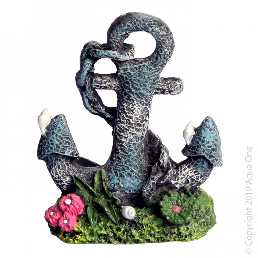 Mini Ruined Anchor Aquarium Ornament