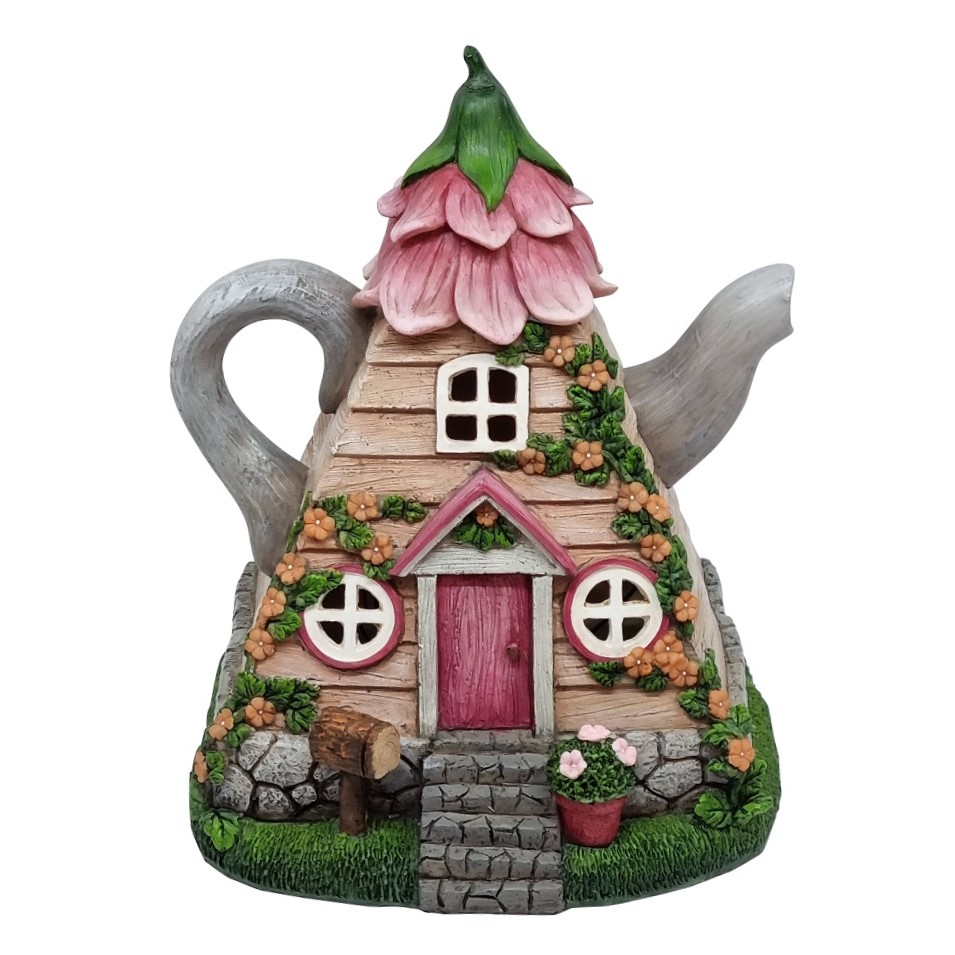 Solar Teapot Fairy House
